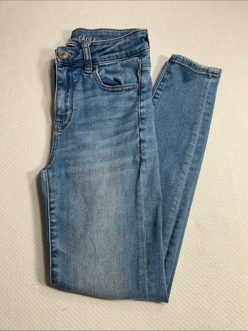 American Eagle Outfitters Denim Mid-Blue Skinny Jeans